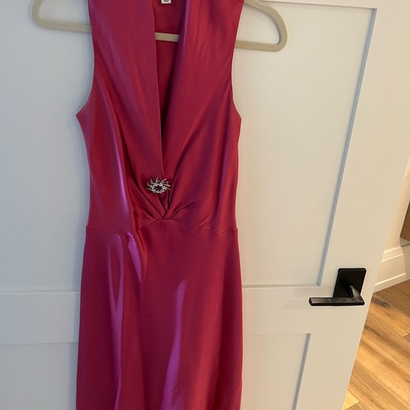 100% Silk Fushia A Line Dress - Picture 4 of 4